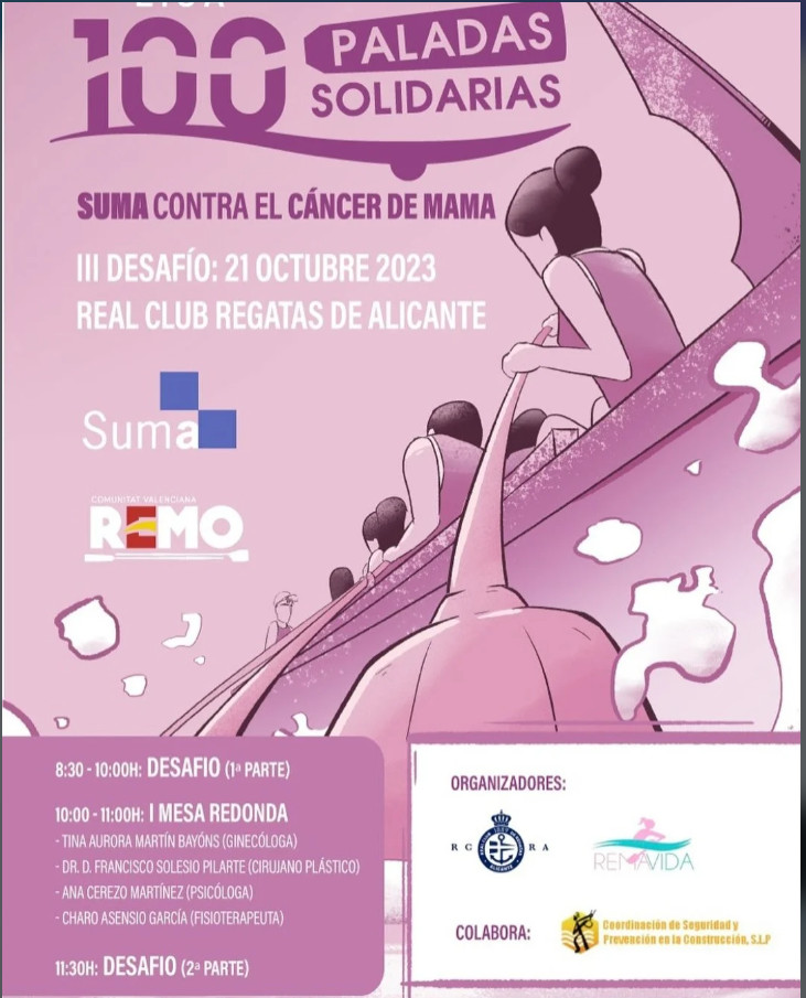 Prevecons, junto con el Real Club de Regatas de Alicante, colabora con RemaVida y su lucha contra el cáncer de mama.